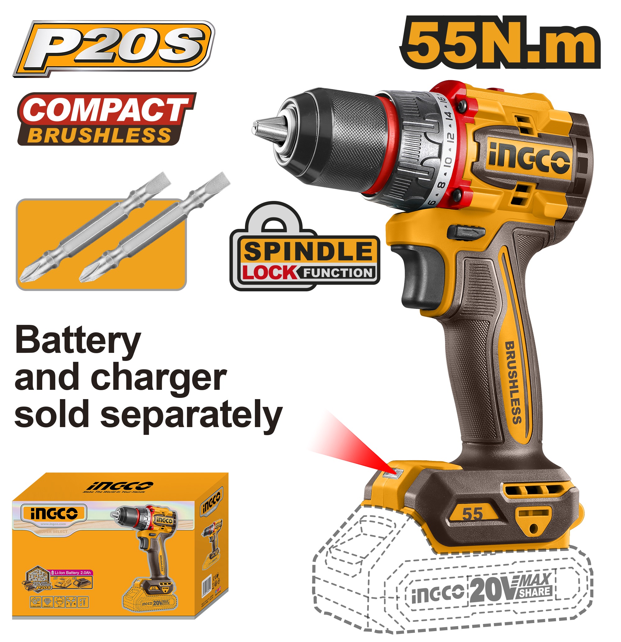 Compact Brushless Cordless Drill