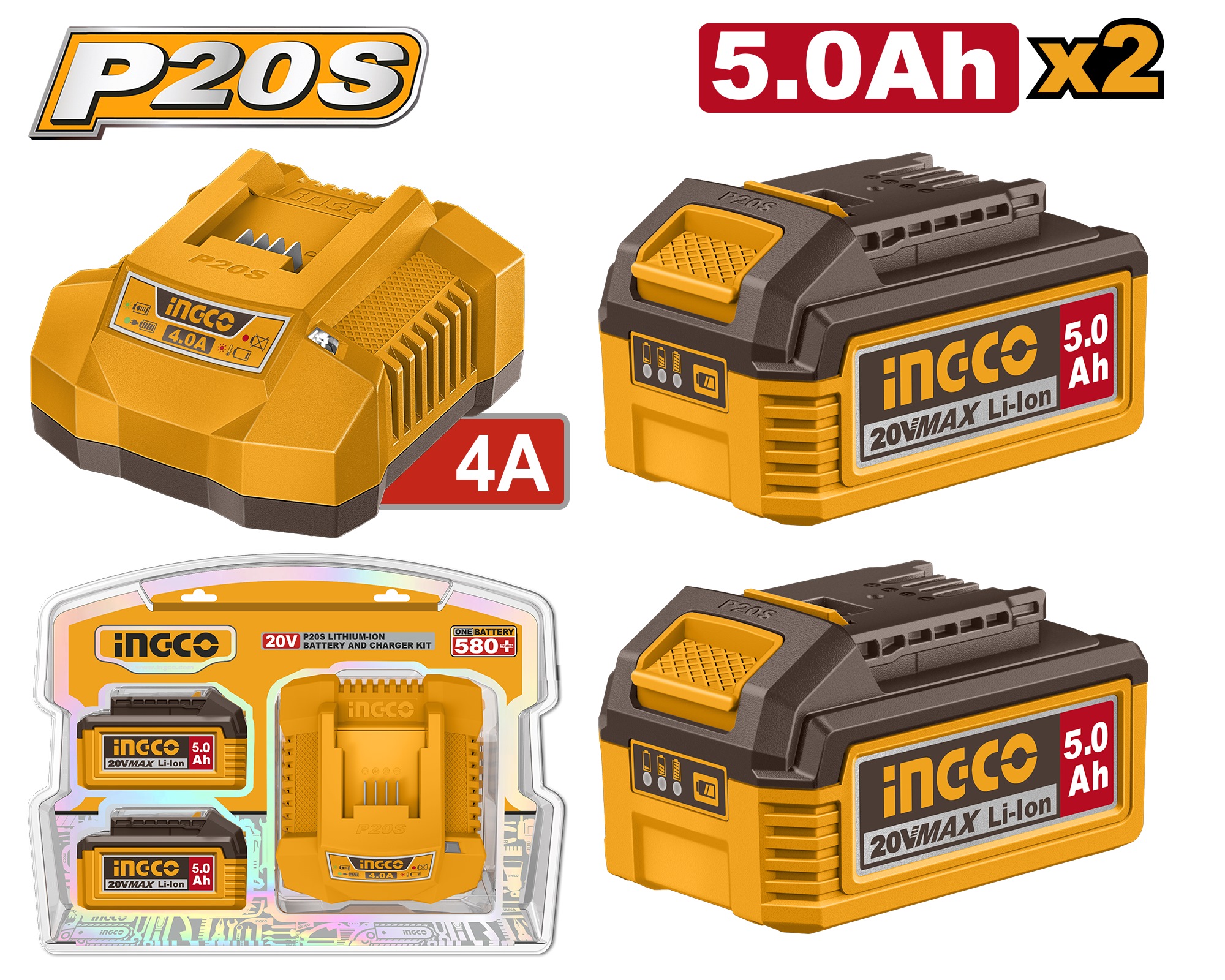 P20S Lithium-Ion Battery And Charger Kit