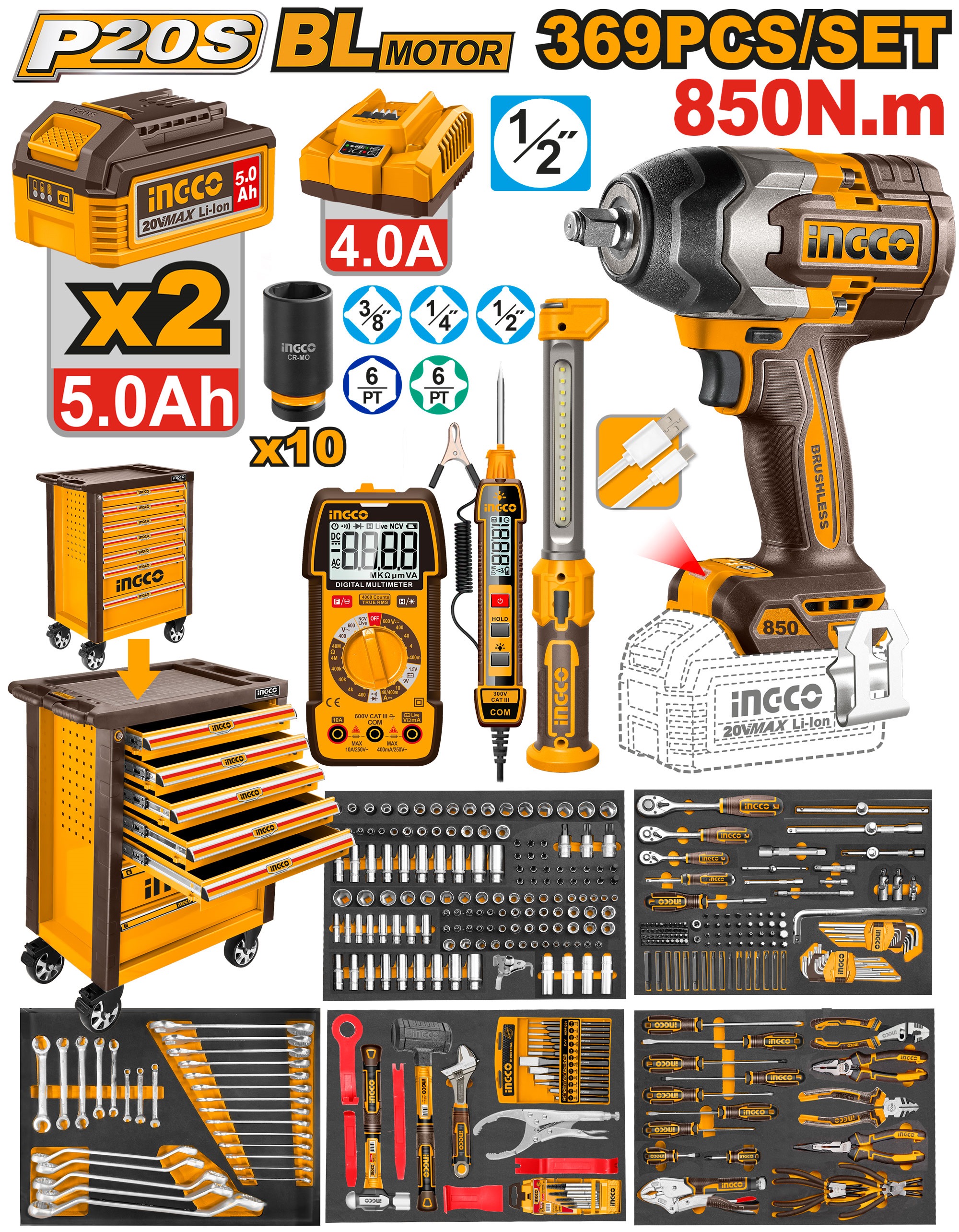 369Pcs Tool Chest Set