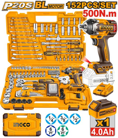 152 Pcs Cordless Impact Wrench Tools Set