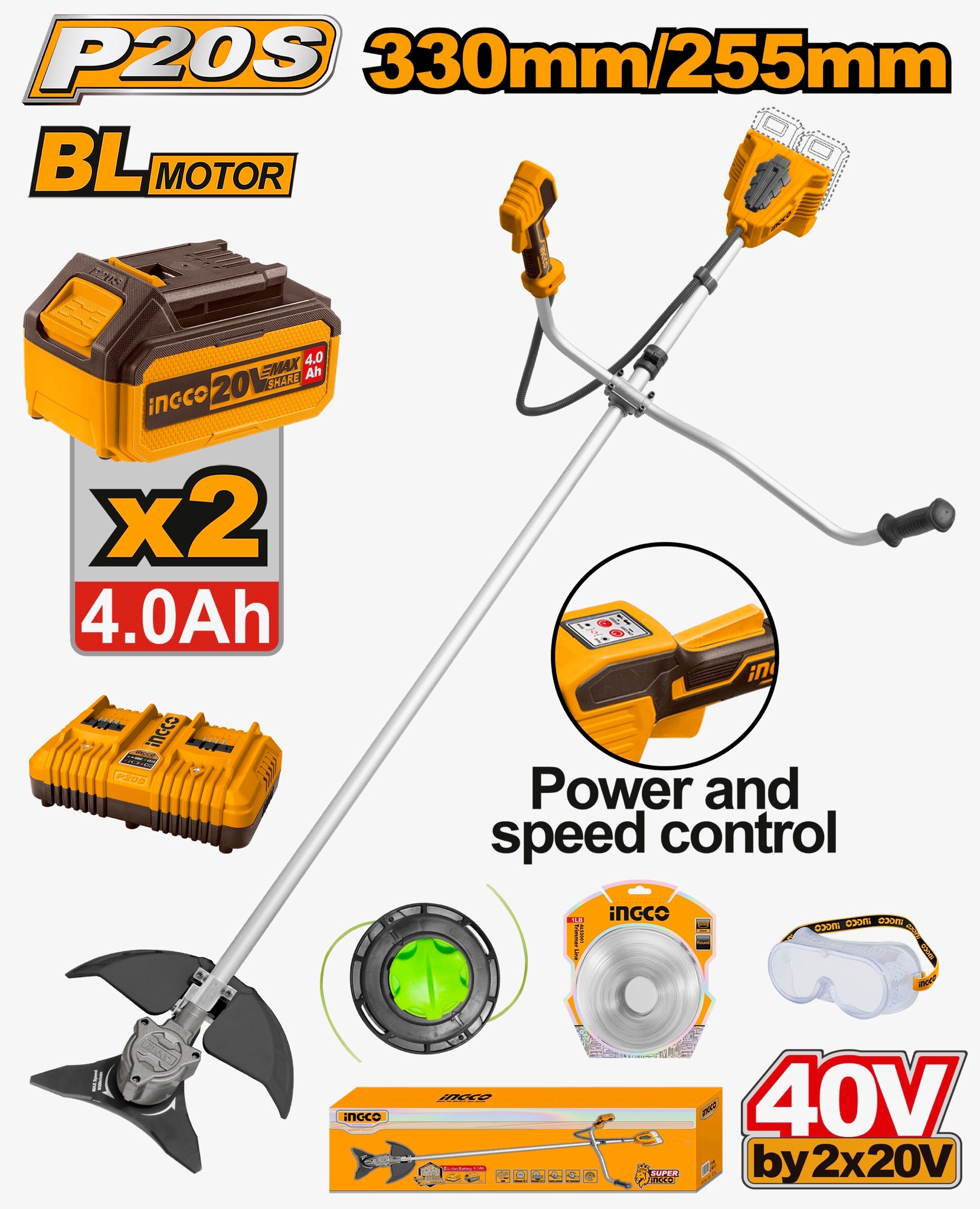 Lithium-Ion String Trimmer And Brush Cutter