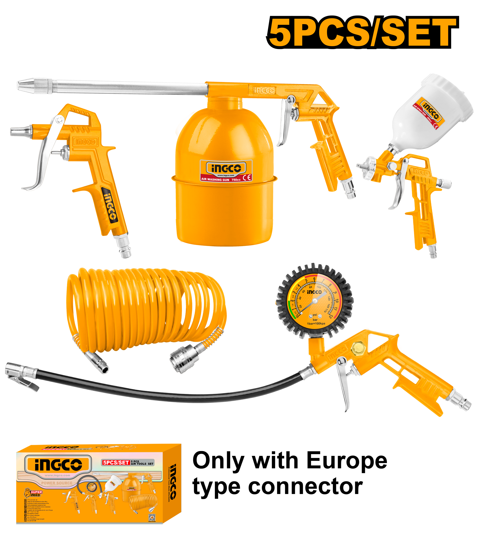 5 Pcs Air Tools  Set