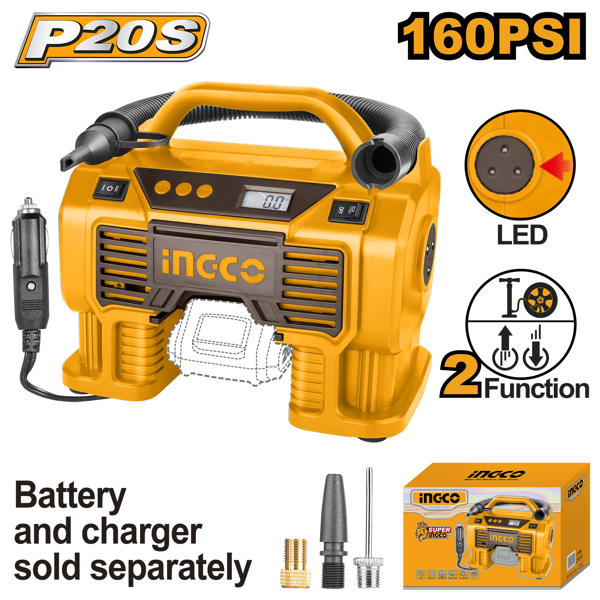 Lithium-Ion Auto Air Compressor