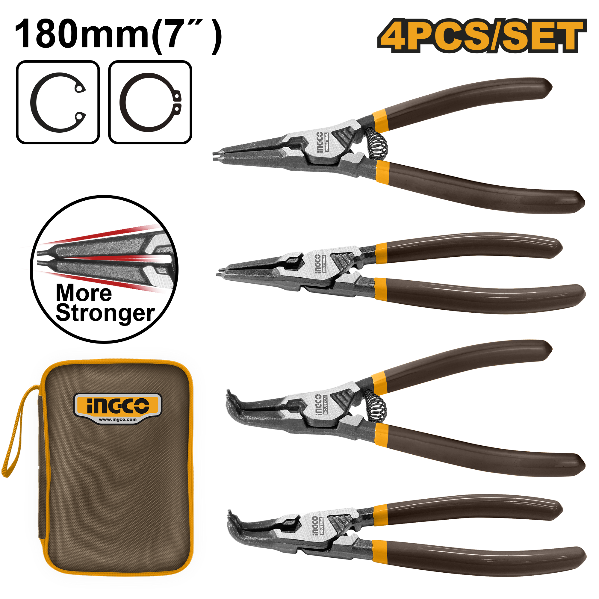 4 Pcs Circlip Pliers Set