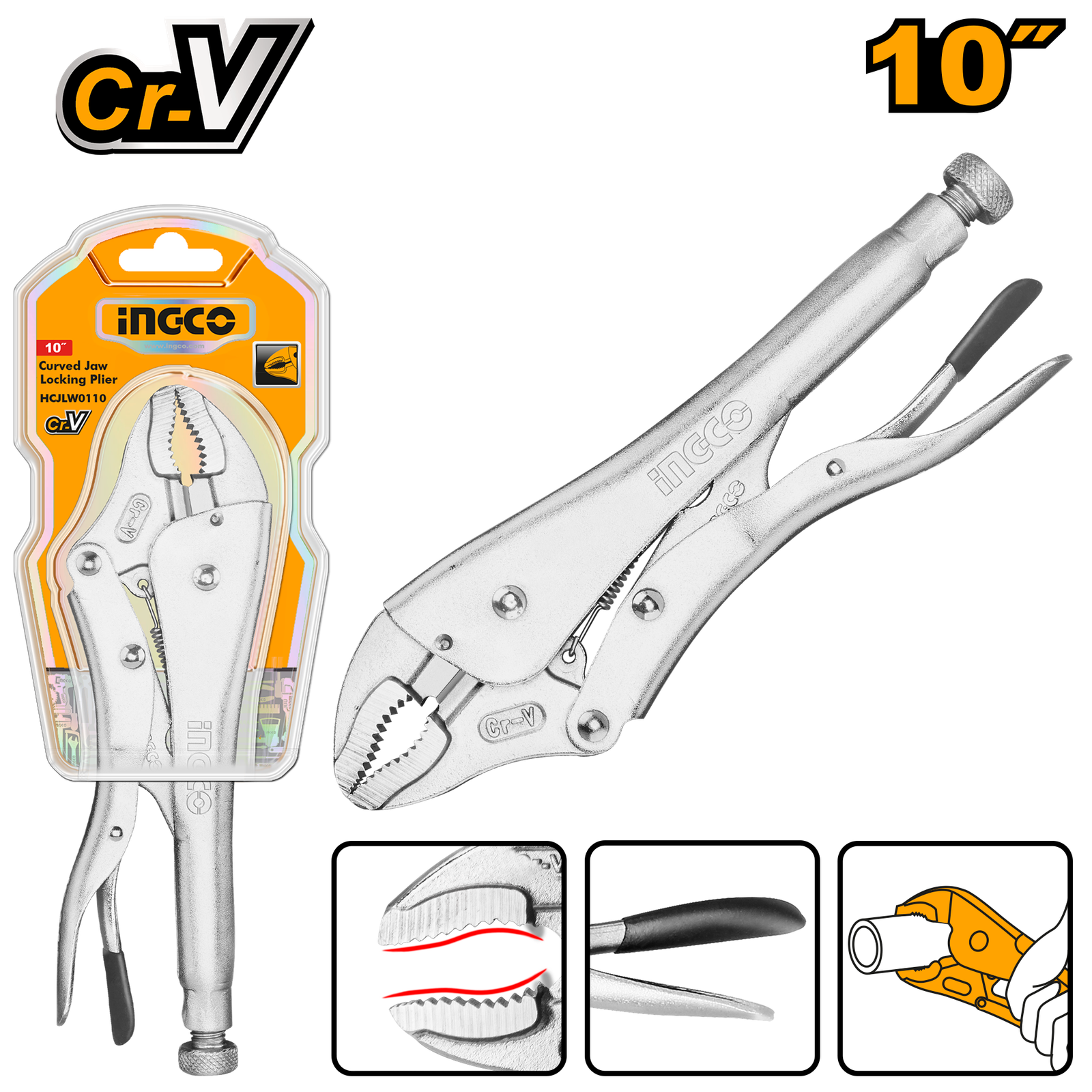 Curved Jaw Locking Plier