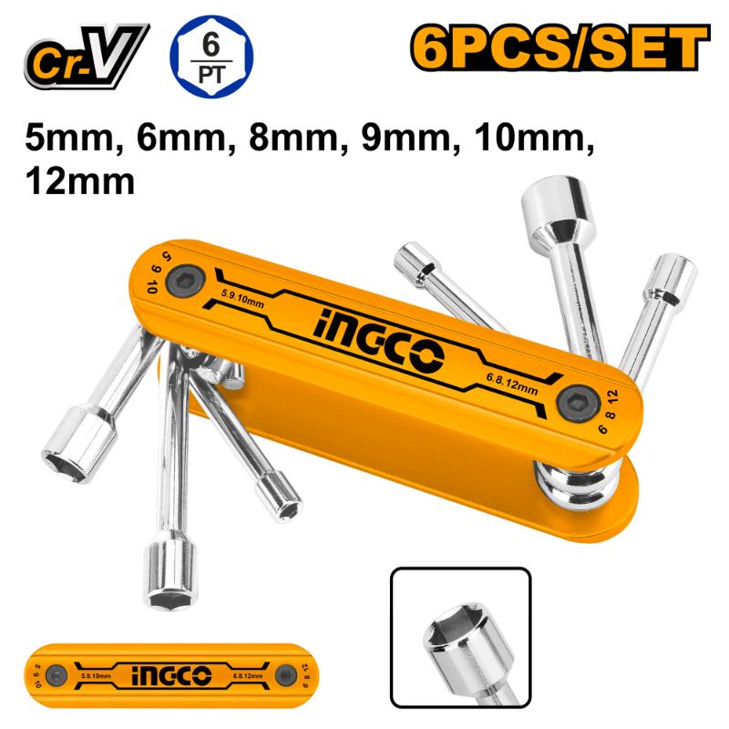 6 Pcs Folding Nut Driver Set
