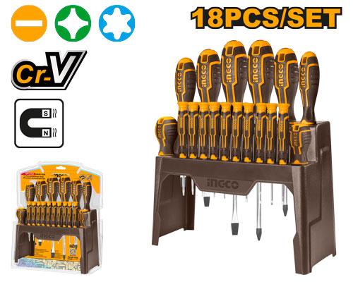 18 Pcs Screwdriver And Precision Screwdriver Set