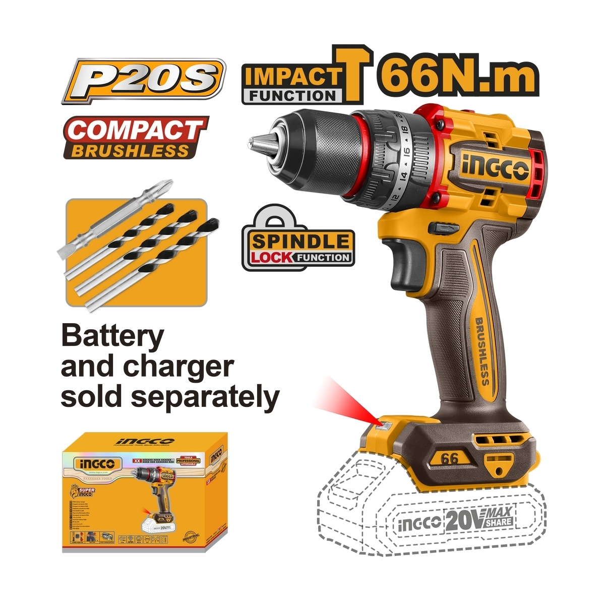Compact Brushless Cordless Impact Drill