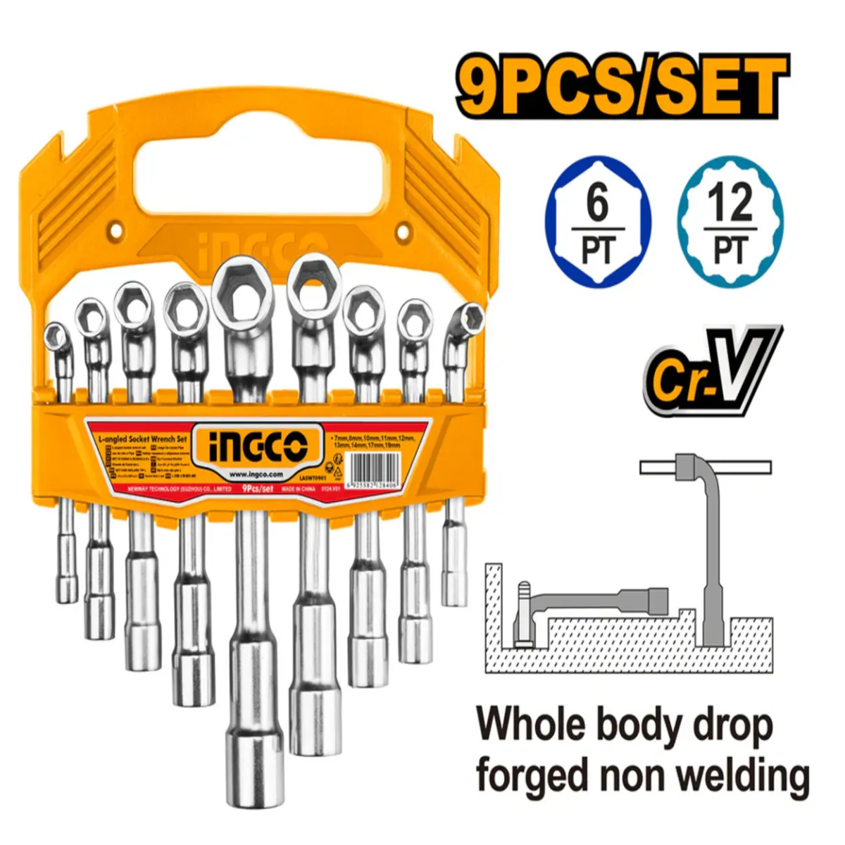 L-Angled Socket Wrench Set