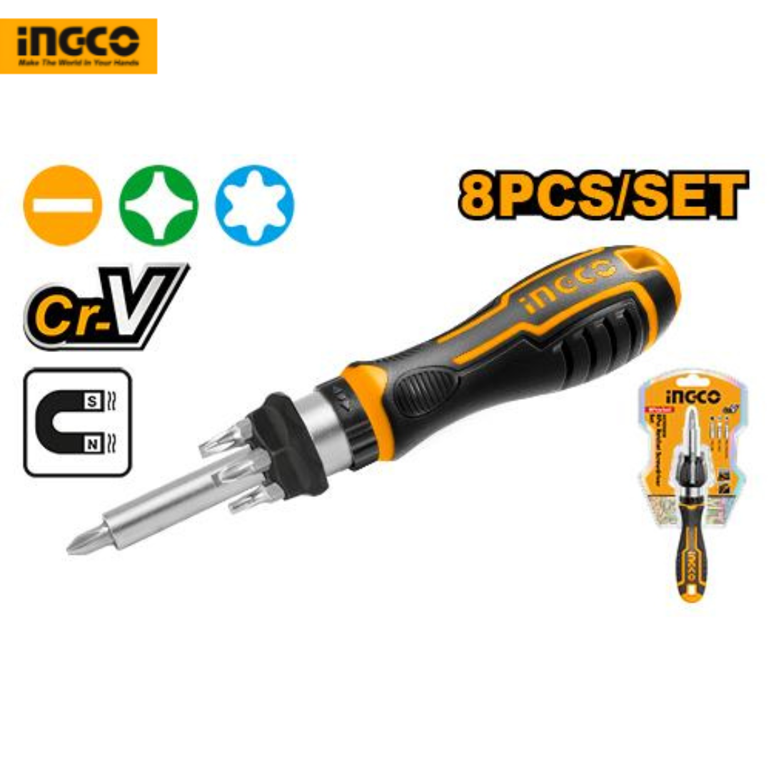 8 Pcs Ratchet Screwdriver Set