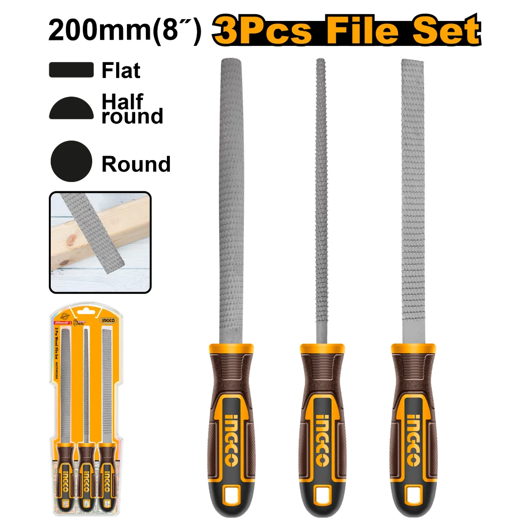 3 Pcs Wood File Set