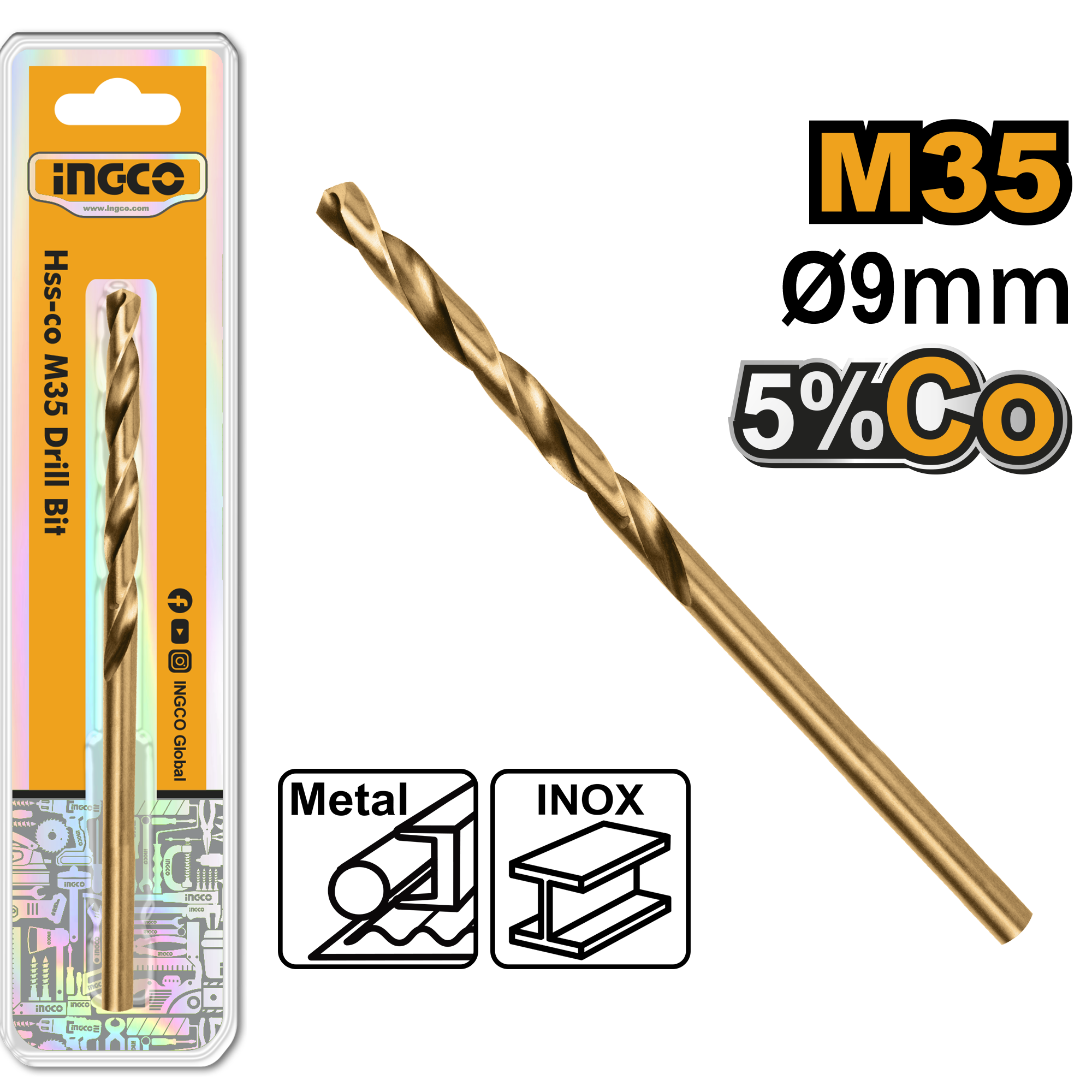 Hss-Co M35 Drill Bit 9mm