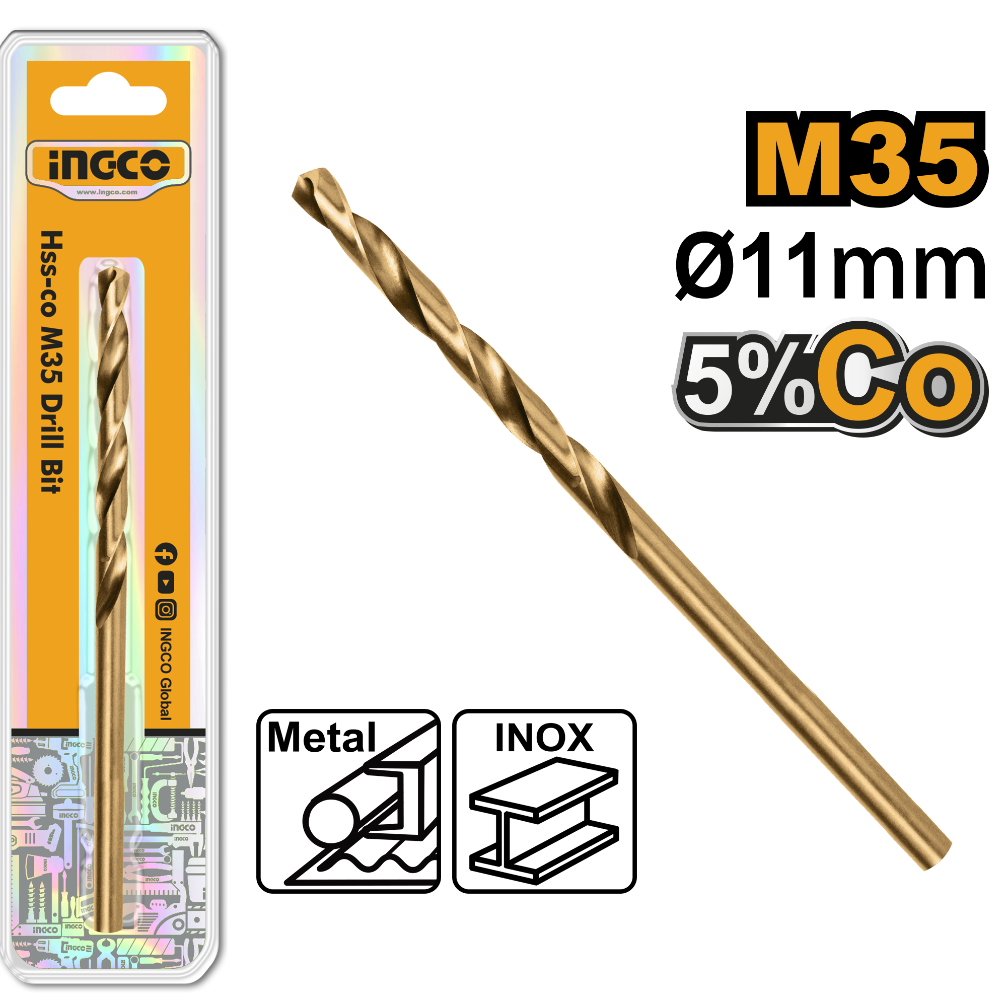 Hss-Co M35 Drill Bit 11mm