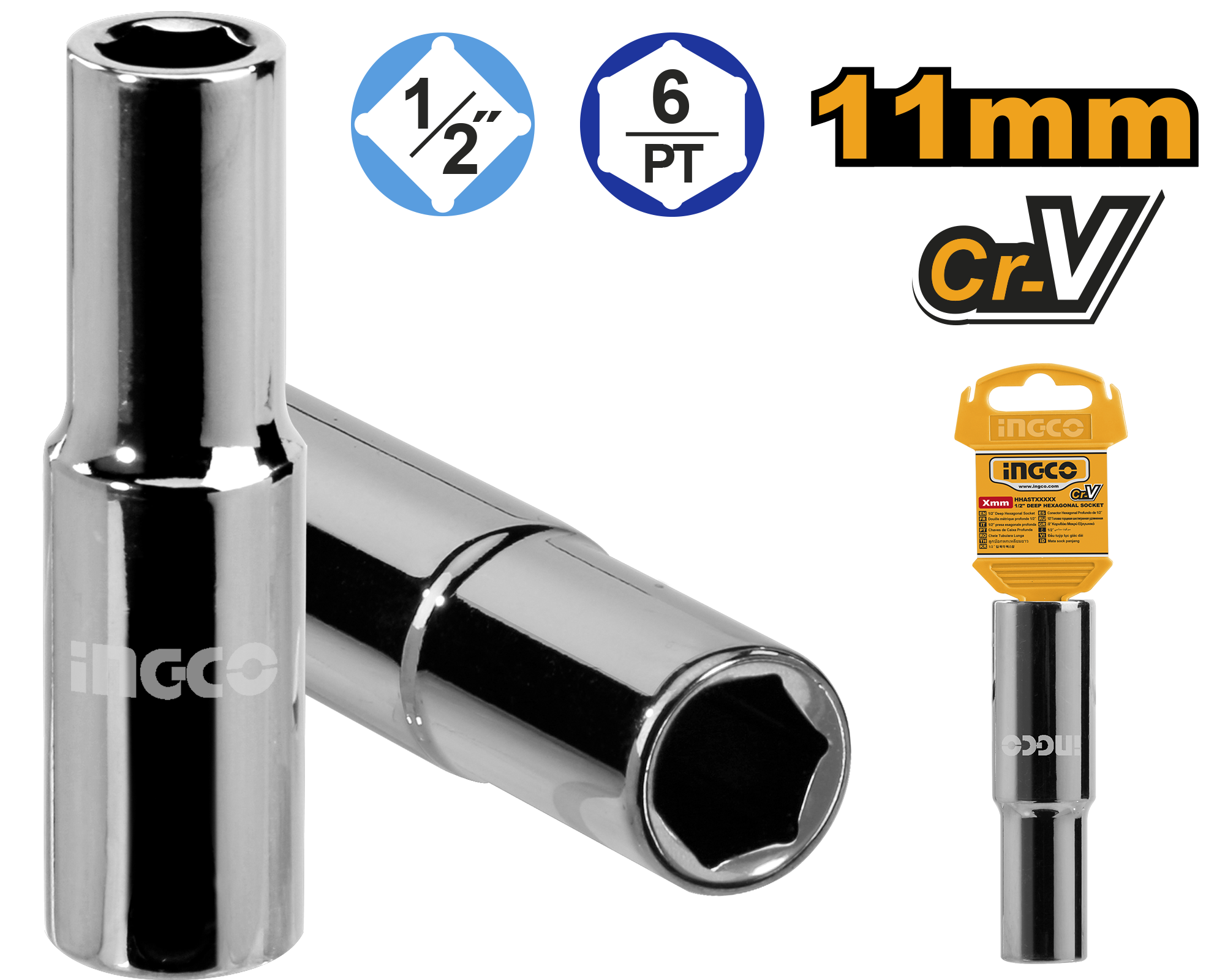 1/2" Deep Hexagonal Socket