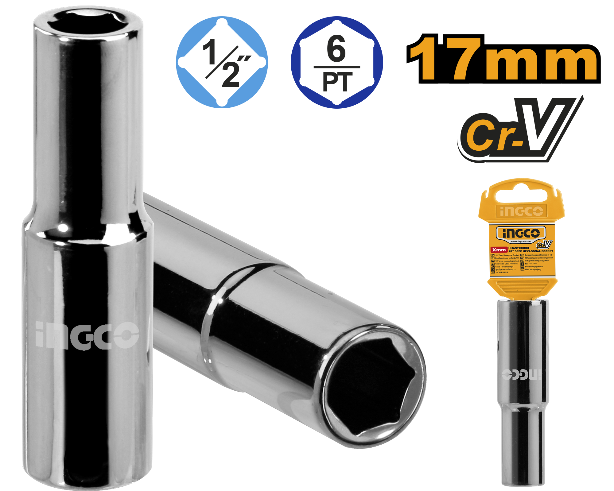 1/2" Deep Hexagonal Socket