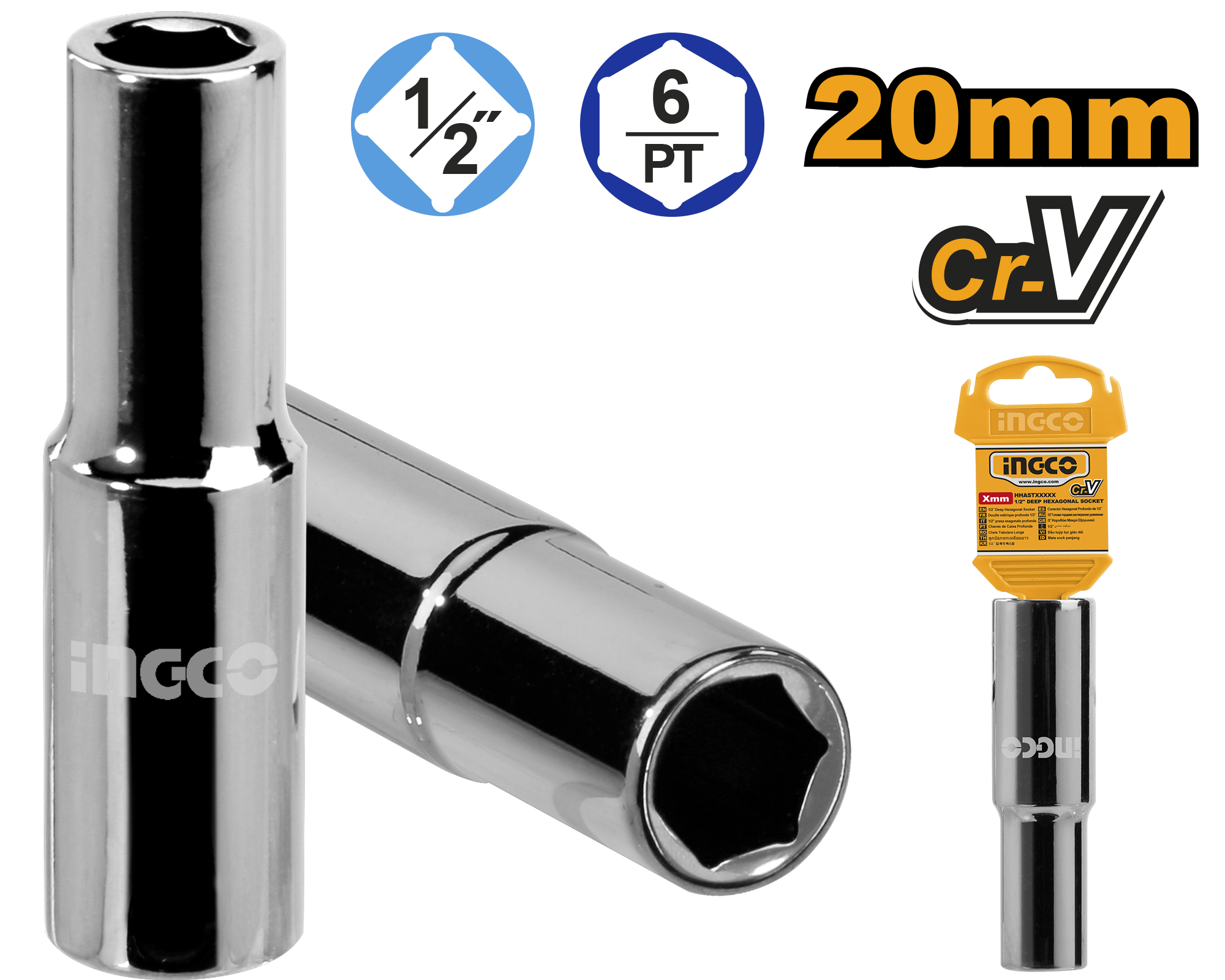 1/2" Deep Hexagonal Socket