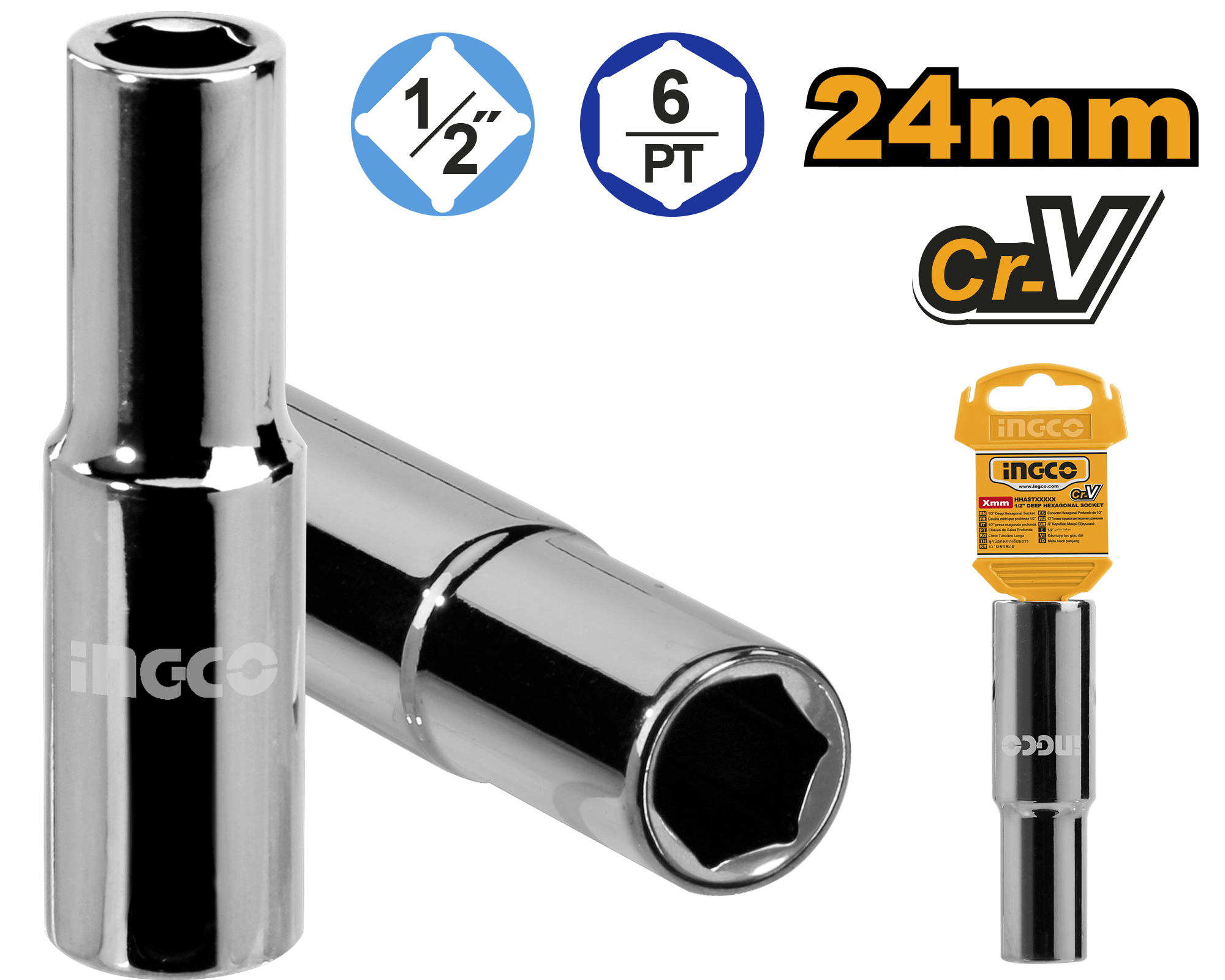 1/2" Deep Hexagonal Socket