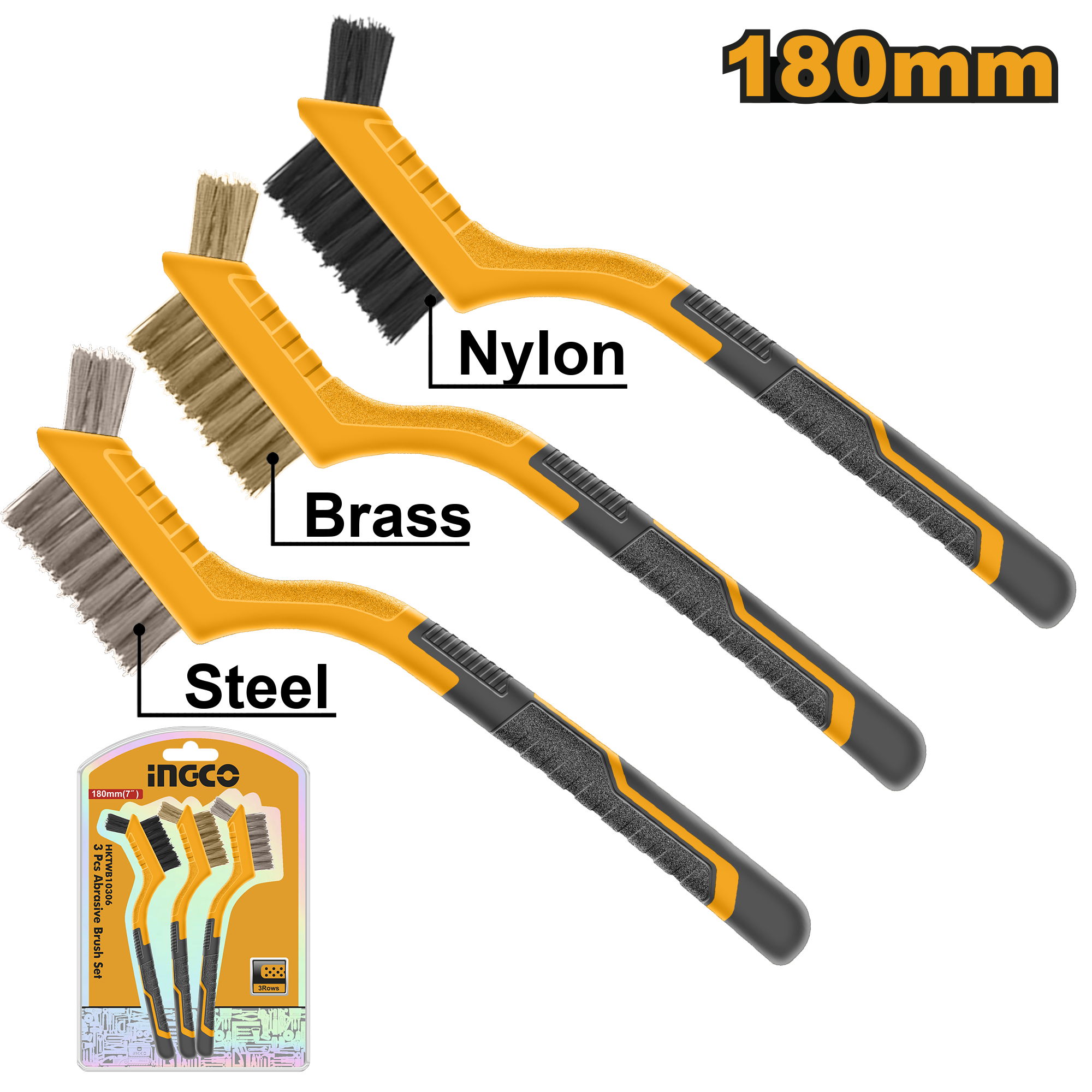 3Pcs Abrasive Brush Set